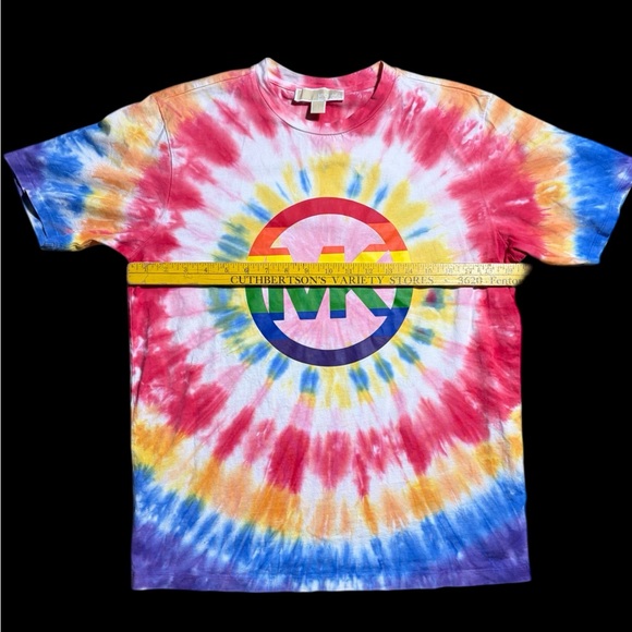 Michael Kors Red and Yellow Tie-Dye Shirt - Picture 4 of 11